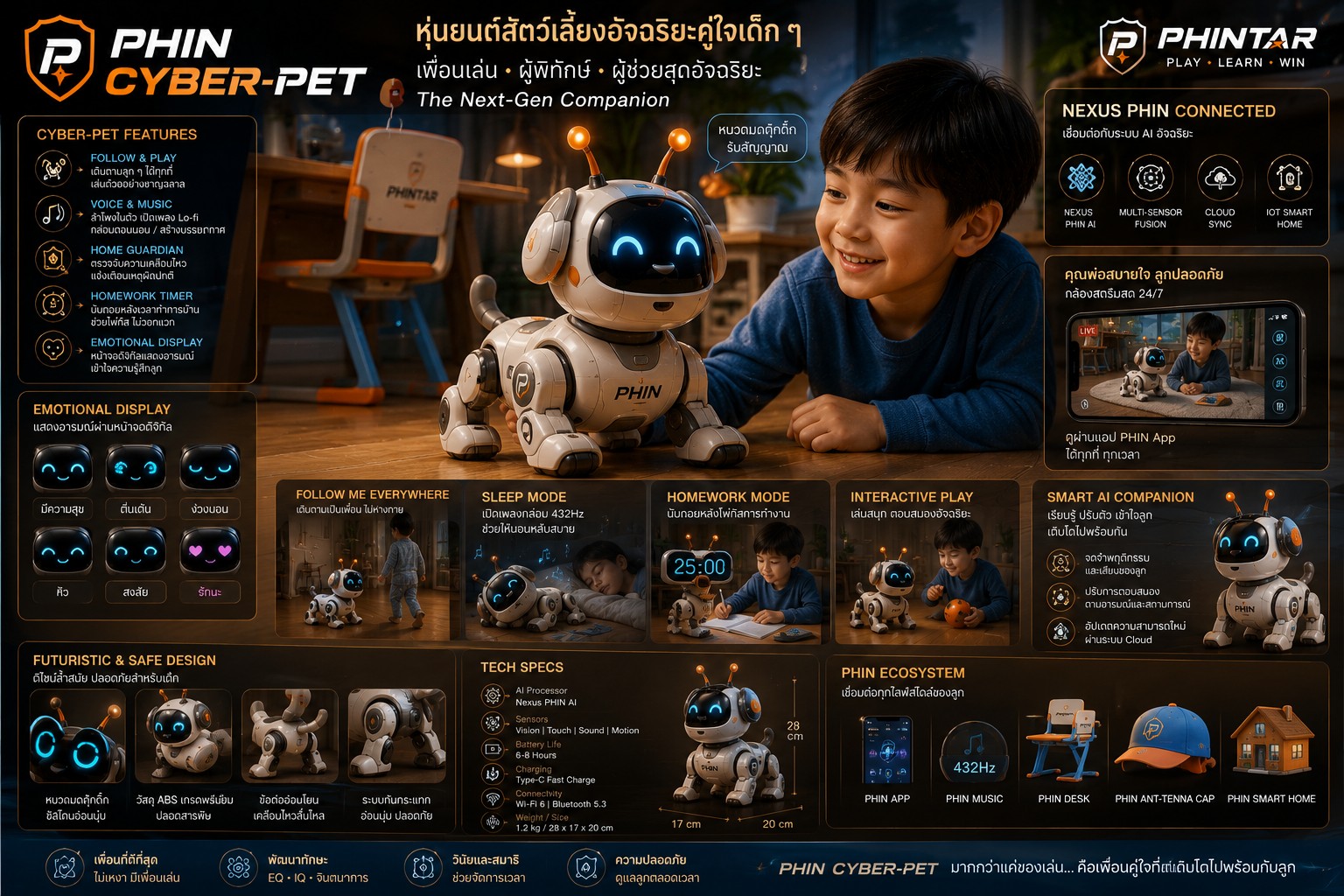 ภาพแนวคิด PHIN CYBER-PET ของ PHINTAR